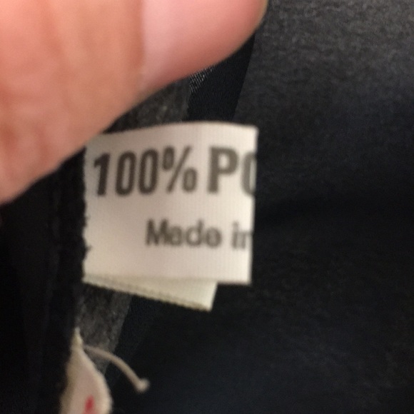 Elegant modest European Navy & ivory midi dress ruched tie waist from England - Picture 15 of 16